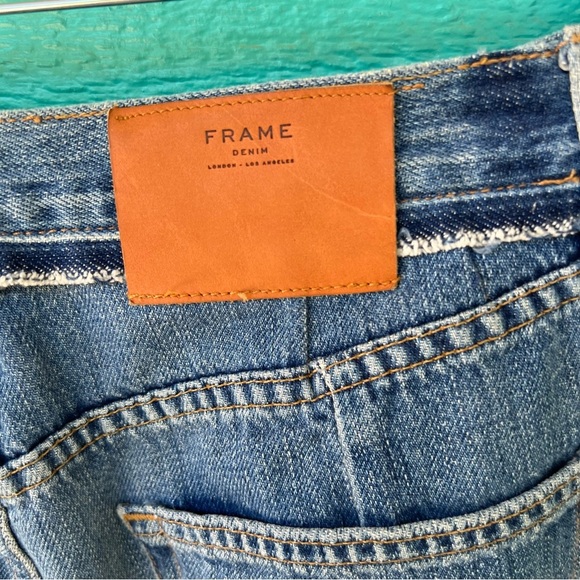 FRAME STEP HEM FRAYED DISTRESSED BUTTON FLY JEANS LE ORIGINAL SIZE 30 - Picture 8 of 14